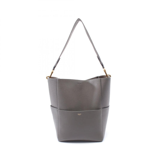 Celine Leather Sangle Bucket Shoulder Bag