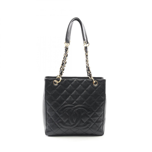 Chanel Matelasse PST Tote Bag Black Leather