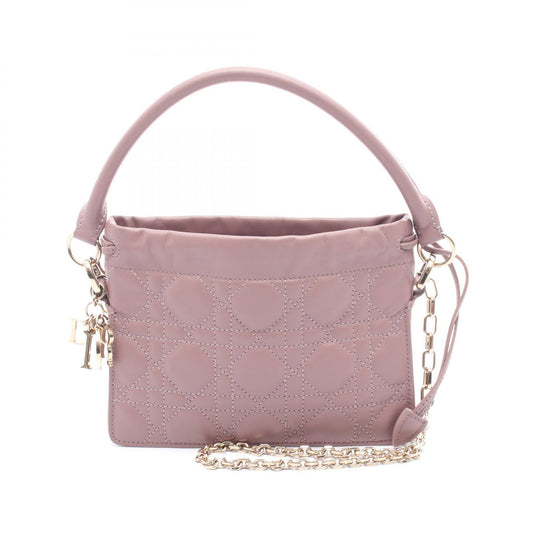 Dior Lambskin Milly Cannage Shoulder Bag Pink