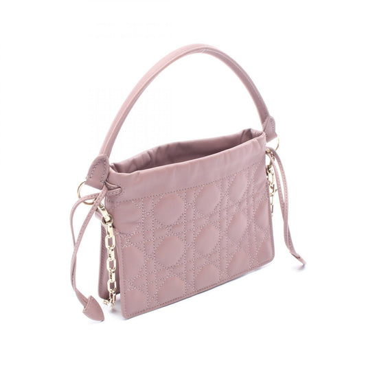 Dior Lambskin Milly Cannage Shoulder Bag Pink