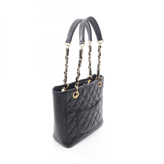 Chanel Matelasse PST Tote Bag Black Leather