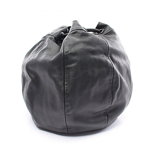 Balmain Leather Shoulder Bag Black