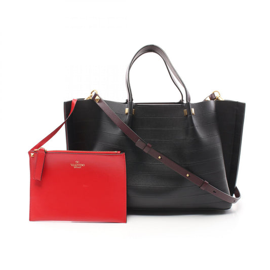 Valentino Garavani Leather Tote Bag Black