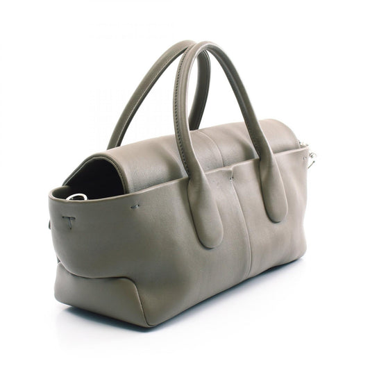 Tod's Leather Di Reverse EW Handbag Khaki