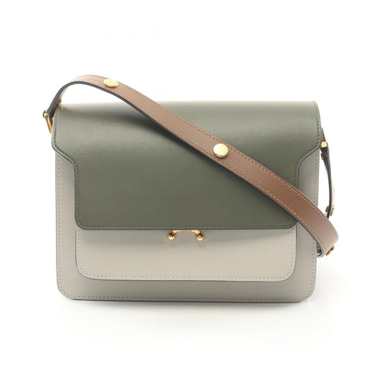 MARNI TRUNK Medium Leather Shoulder Bag