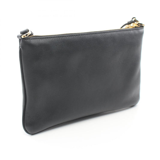 Prada Leather Shoulder Bag Black 1BC238