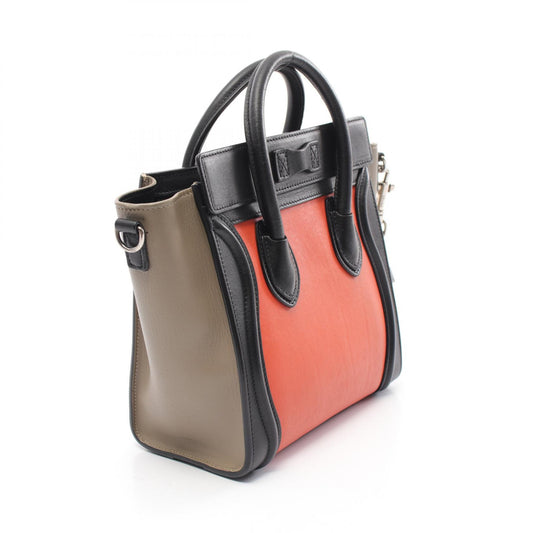 Celine Luggage Nano Shopper Leather Handbag