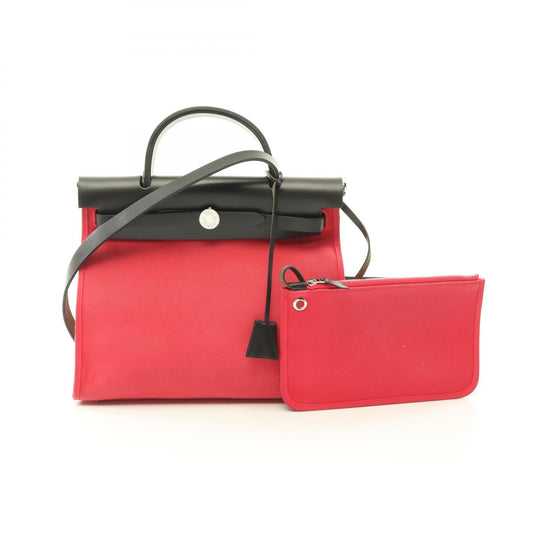 Hermes Aile Bag Zip PM Handbag Pink/Black