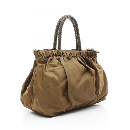 Prada Tessuto Bow Nylon Leather Handbag BN1778