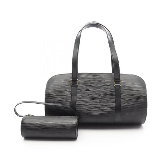Louis Vuitton Epi Soufflot Leather Handbag Black
