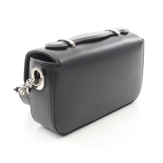 Gucci Leather Double G Shoulder Bag Black