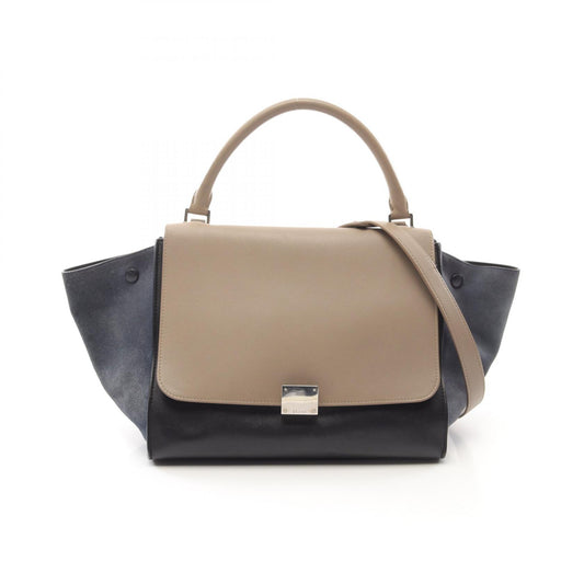 Celine Trapeze Medium Leather Suede Handbag