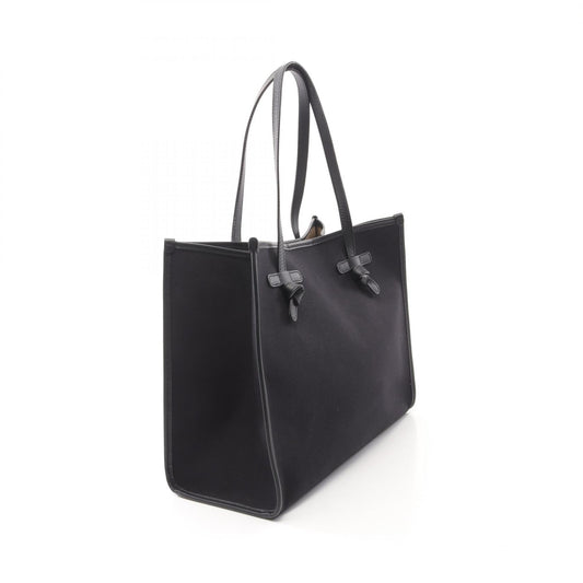 GIANNI CHIARINI Marcella Canvas Leather Tote Bag