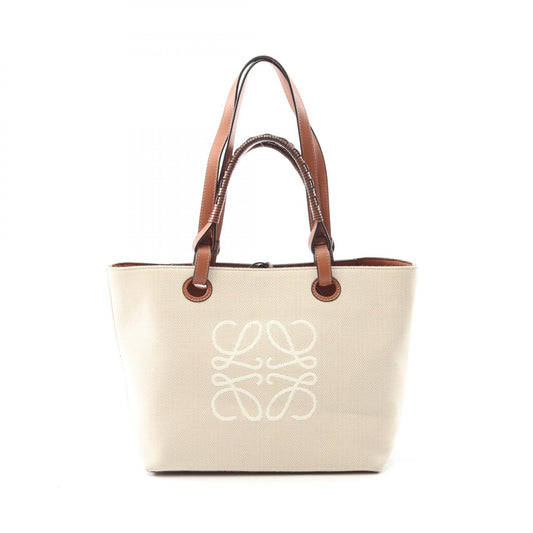 Loewe Anagram Canvas Leather Tote Bag