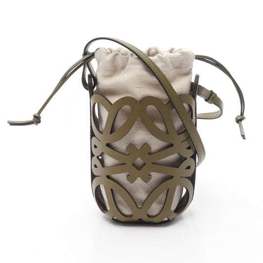 Loewe Anagram Cutout Leather Shoulder Bag