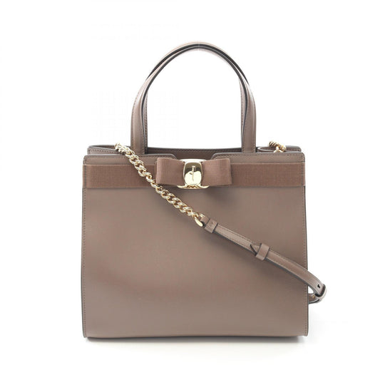 Salvatore Ferragamo Vara Ribbon Leather Handbag