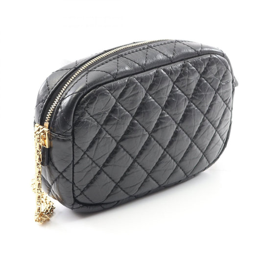 Chanel 2.55 Chevron V-Stitch Camera Bag Black