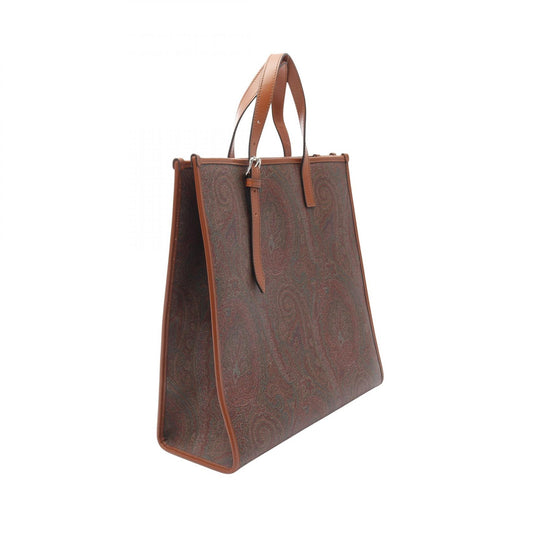 ETRO Crown Me Tote Bag PVC Coated Canvas Leather