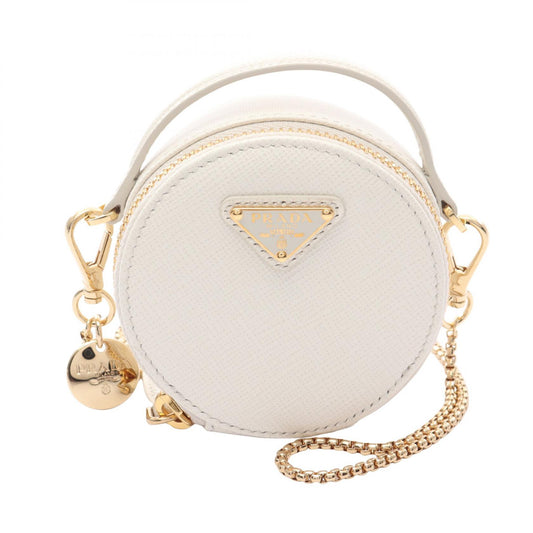 Prada Saffiano Triangle Mini Pouch Shoulder Bag