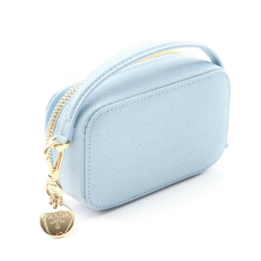 Prada Saffiano Triangle Mini Pouch Shoulder Bag