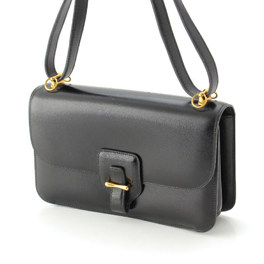 Hermes Dolly Box Calf Shoulder Bag Black