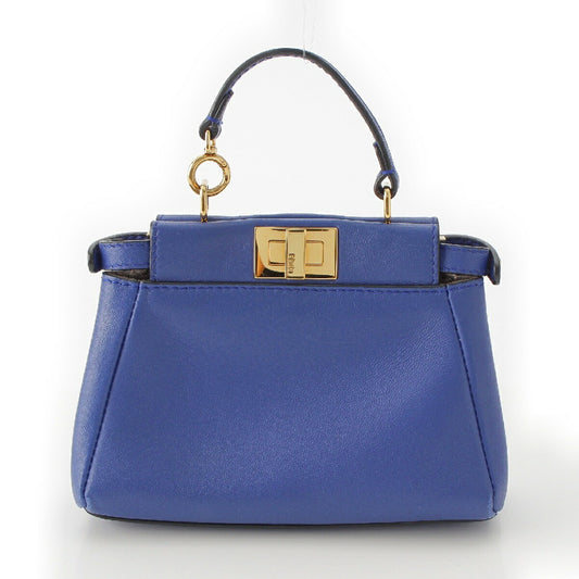 Fendi Leather Micro Peekaboo Handbag 8M0355