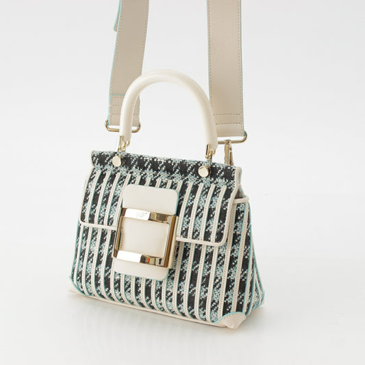 Roger Vivier Tweed Leather 2WAY Shoulder Handbag