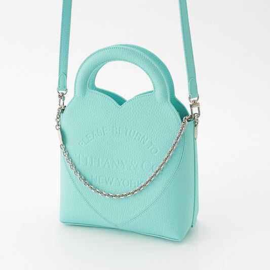 Tiffany & Co Leather Heart 2way Shoulder Handbag