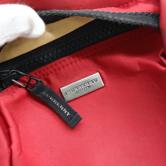 Burberry Nylon Shoulder Bag Red
