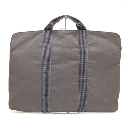 Hermes Canvas Briefcase Gray