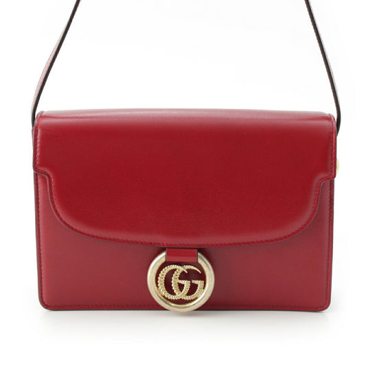 Gucci GG Marmont Leather Logo Flap Shoulder Bag