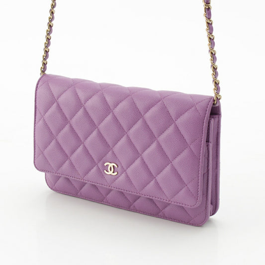 Chanel Caviar Matelasse Chain Wallet Shoulder Bag