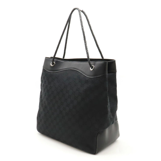 Gucci GG Canvas Leather Tote Shoulder Bag