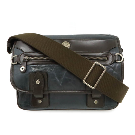 HUNTING WORLD Leather Shoulder Messenger Bag