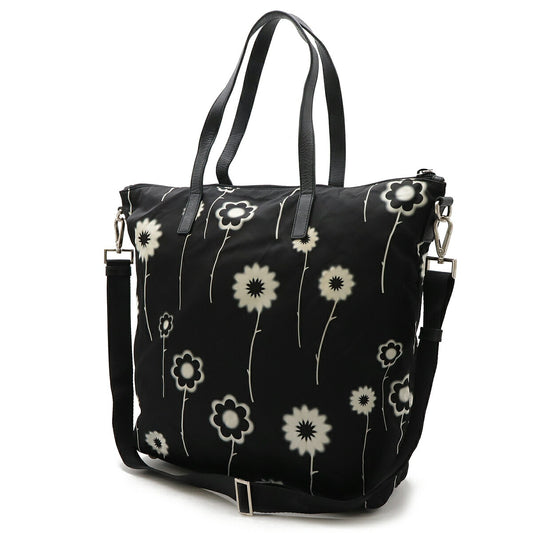 Prada Nylon Leather 2WAY Tote Bag B4696F