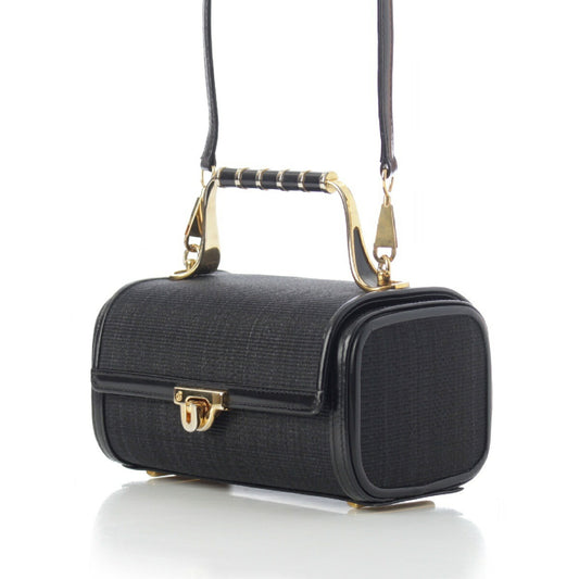 Horsehair Mini Vanity Bag 2way Black