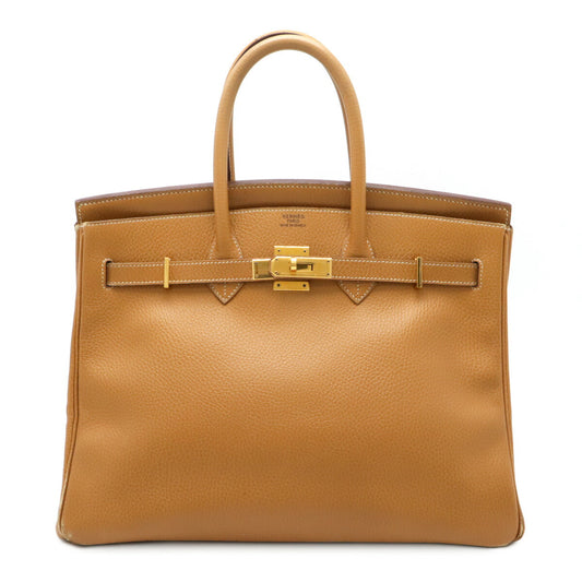 Hermes Birkin 35 Handbag Light Brown