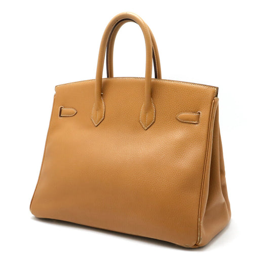 Hermes Birkin 35 Handbag Light Brown