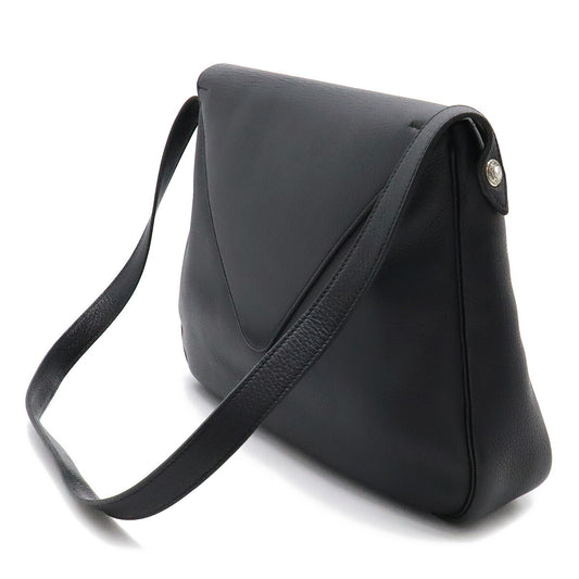 Hermes Christine Leather Shoulder Bag Black