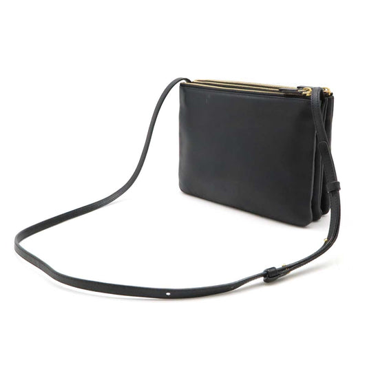Celine Trio Large Leather Shoulder Bag Black