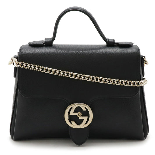 Gucci Interlocking G Leather Handbag 2WAY