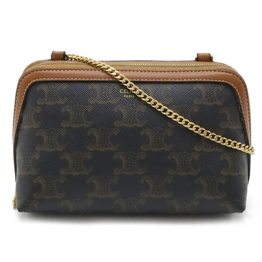 Celine Triomphe Chain Shoulder Bag PVC/Leather