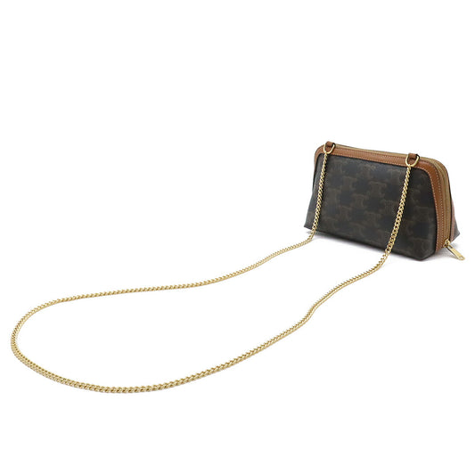 Celine Triomphe Chain Shoulder Bag PVC/Leather