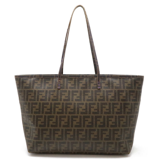 Fendi Zucca Pattern Tote Bag PVC/Leather