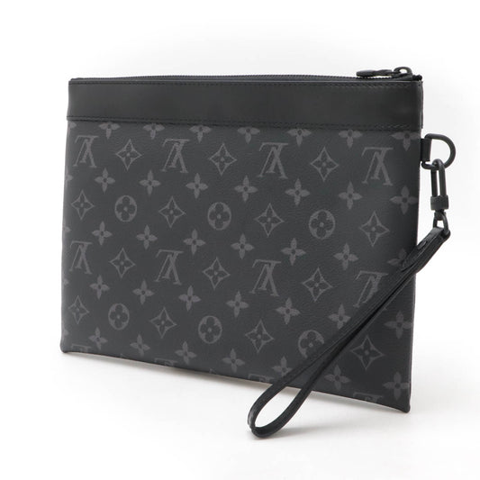 Louis Vuitton Monogram Eclipse Pochette To Go Clutch M81569