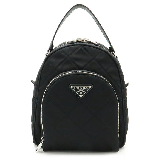 Prada Quilted Nylon Leather Backpack 1BZ066