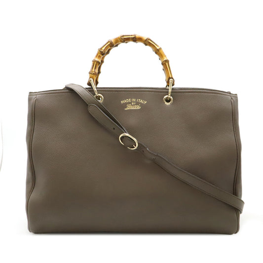 Gucci Bamboo Shopper Large Tote Leather