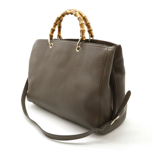 Gucci Bamboo Shopper Large Tote Leather