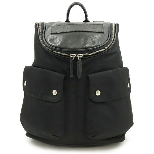Felisi Nylon Leather Backpack Black