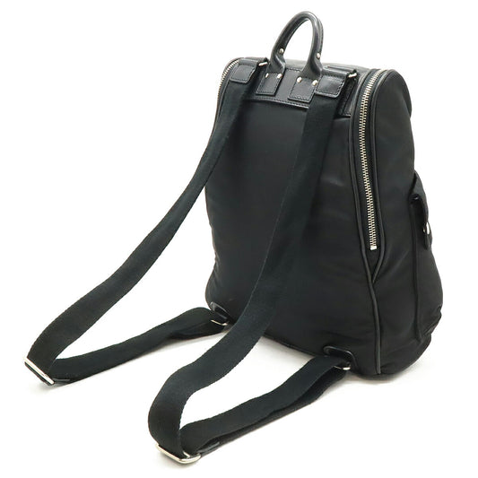 Felisi Nylon Leather Backpack Black